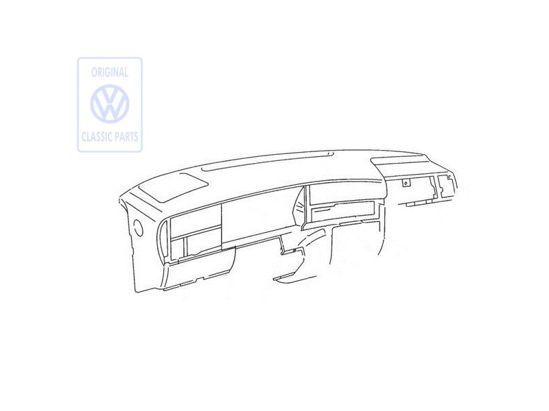 VW Original Schalttafel, Gepolstert Mauritiusblau - 1H6857003Q H45