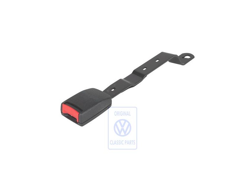 VW Original Gurtschloss Satinschwarz/Feuerrot - 1H0857755 FCN