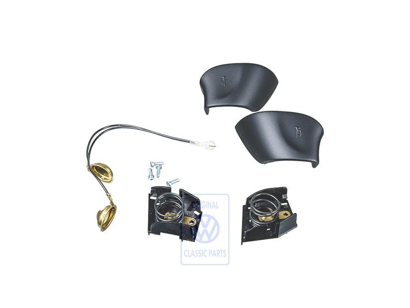 VW Original 1 Satz Signalhorntasten Satinschwarz - 3A0419097 A94