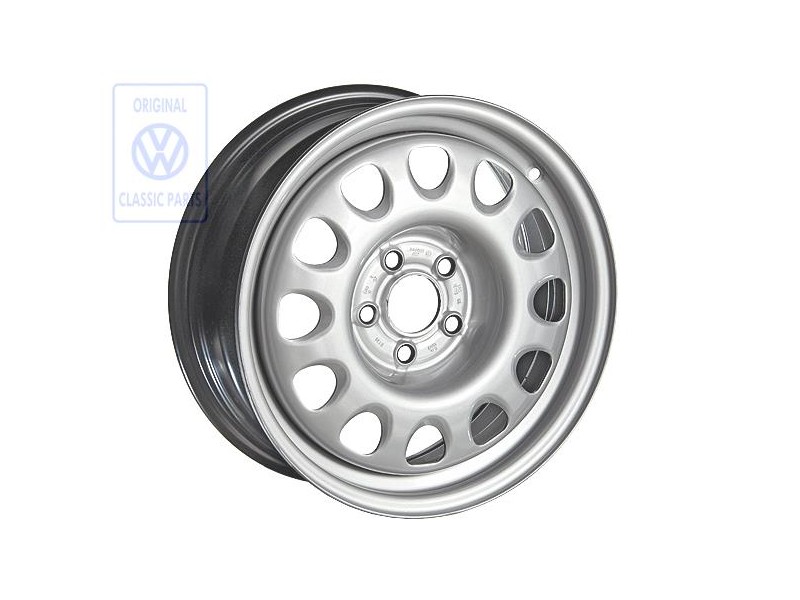 VW Original Stahlfelge Chromfarben - 3A0601027 091