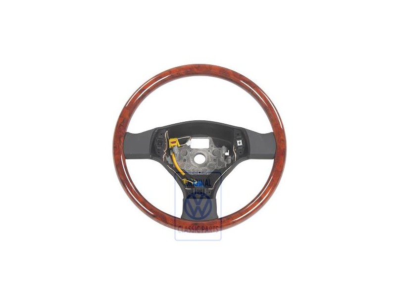VW Original Sportlenkrad (Holzkranz) Wurzelnuss - 1J0419091BP2WE
