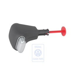 VW Original Schalthebelgriff (Leder) Schwarz/Schwarz - 1J1713139J QHT
