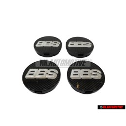 4x VW Original Radzierkappe Chromfarben/Schwarz - 1H0601171B BXF