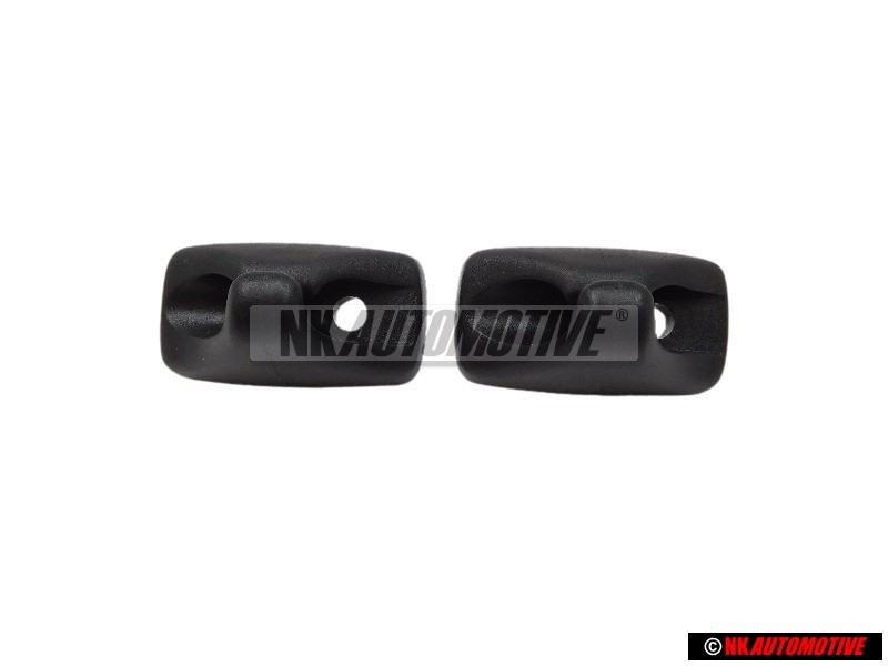 2x VW Original Halter Für Sonnenblende Satinschwarz - 1H0857559B 01C