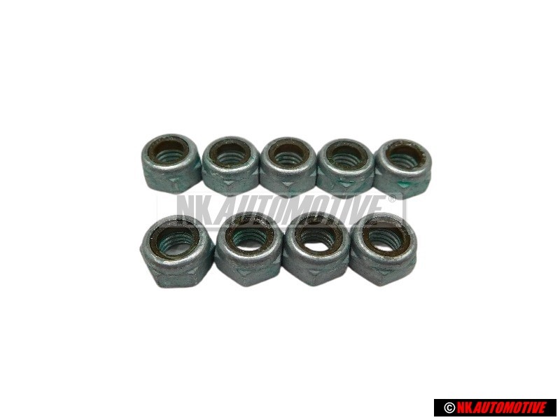 9x VW Original Sechskantmutter - N 01118312