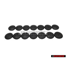 14x VW Original Druckknopf Satinschwarz - N 9009360101C