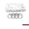 Audi Original Ringe Vorne Kühlergrill Emblem Logo Zeichen Chrom - 447853605