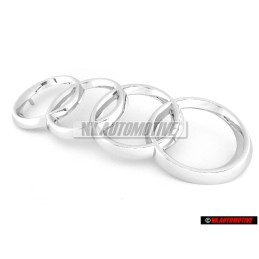 Audi Original Ringe Vorne Kühlergrill Emblem Logo Zeichen Chrom - 447853605