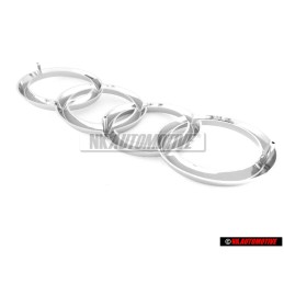 Audi Original Ringe Vorne Kühlergrill Emblem Logo Zeichen Chrom - 447853605