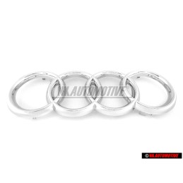 Audi Original Ringe Vorne Kühlergrill Emblem Logo Zeichen Chrom - 4D0853605