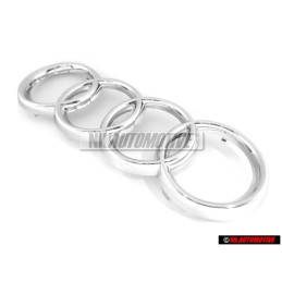 Audi Original Ringe Vorne Kühlergrill Emblem Logo Zeichen Chrom - 4D0853605