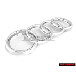 Audi Original Ringe Vorne Kühlergrill Emblem Logo Zeichen Chrom - 4D0853605