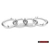 Audi Original Ringe Vorne Kühlergrill Emblem Logo Zeichen Chrom - 4D0853605