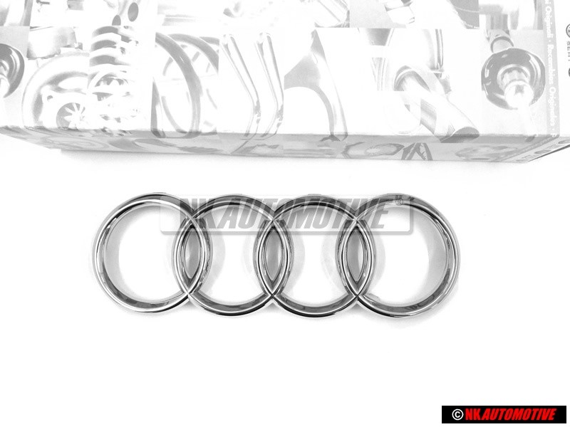 Audi Original Ringe Vorne Kühlergrill Emblem Logo Zeichen Chrom - 4D0853605A 2ZZ