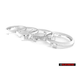 Audi Original Ringe Vorne Kühlergrill Emblem Logo Zeichen Chrom - 4D0853605A 2ZZ