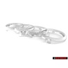 Audi Original Ringe Vorne Kühlergrill Emblem Logo Zeichen Chrom - 4D0853605A 2ZZ