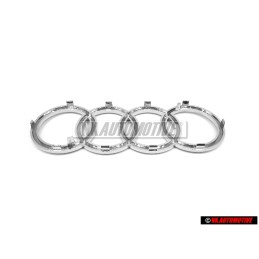 Audi Original Ringe Vorne Kühlergrill Emblem Logo Zeichen Chrom - 4D0853605A 2ZZ