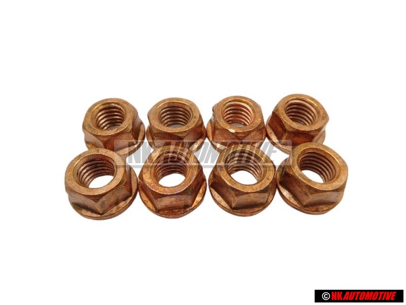 8x VW Original Sechskantbundmutter - N 90200201
