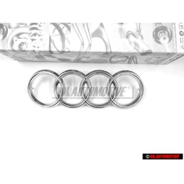 Audi Original Ringe Vorne Kühlergrill Emblem Logo Zeichen Chrom - 893853605