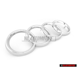 Audi Original Ringe Vorne Kühlergrill Emblem Logo Zeichen Chrom - 893853605