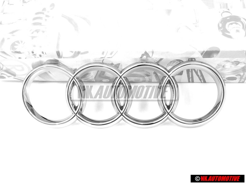 Audi Original Ringe Vorne Kühlergrill Emblem Logo Zeichen Chrom - 8L0853605 2ZZ