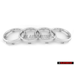 Audi Original Ringe Vorne Kühlergrill Emblem Logo Zeichen Chrom - 8L0853605 2ZZ