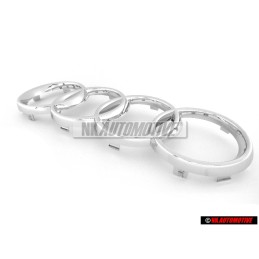 Audi Original Ringe Vorne Kühlergrill Emblem Logo Zeichen Chrom - 8L0853605 2ZZ