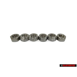 6x VW Original Sechskantmutter - N 01100627