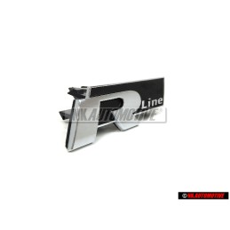 VW Original R LINE Vorne Kühlergrill Emblem Schriftzug Chrom - 3AA853948 FXC