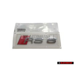 Audi Original RS6 Hinten Schriftzug Emblem Logo Chrom Rot - 4B0853740 2ZZ