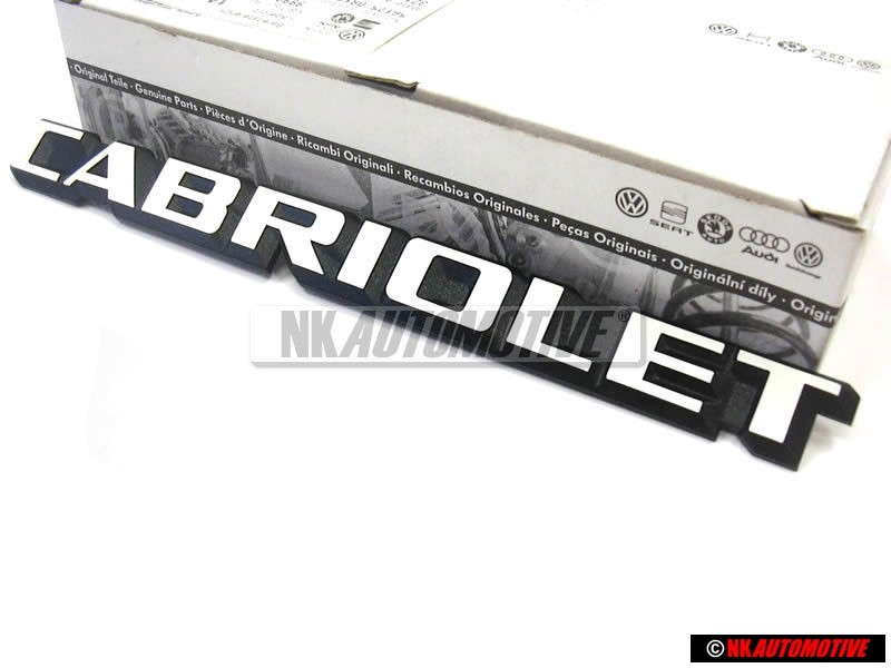 VW Original CABRIOLET Hinten Schriftzug Emblem Logo Weiß Golf 1 - 155853687B QK6