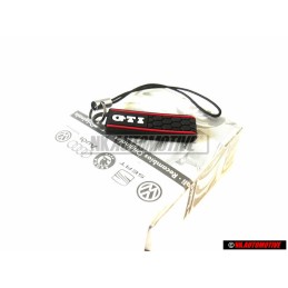 VW Original Schlüsselanhänger Schwarz/Rot - 1KV087014 WR7