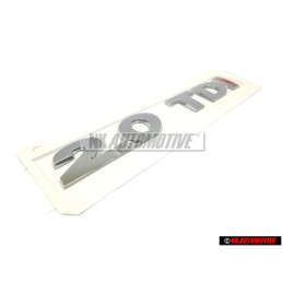 VW Original 2.0 TDI Hinten Schriftzug Emblem Logo Chrom Rot - 5K0853675R GQF