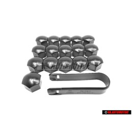 VW Original SET 16x Radbolzen Kappe & Haken - Golf Corrado Scirocco