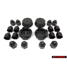 VW Original SET 4 Rollen Nabenkappen & Bolt Caps - Golf 1/2 Cabrio