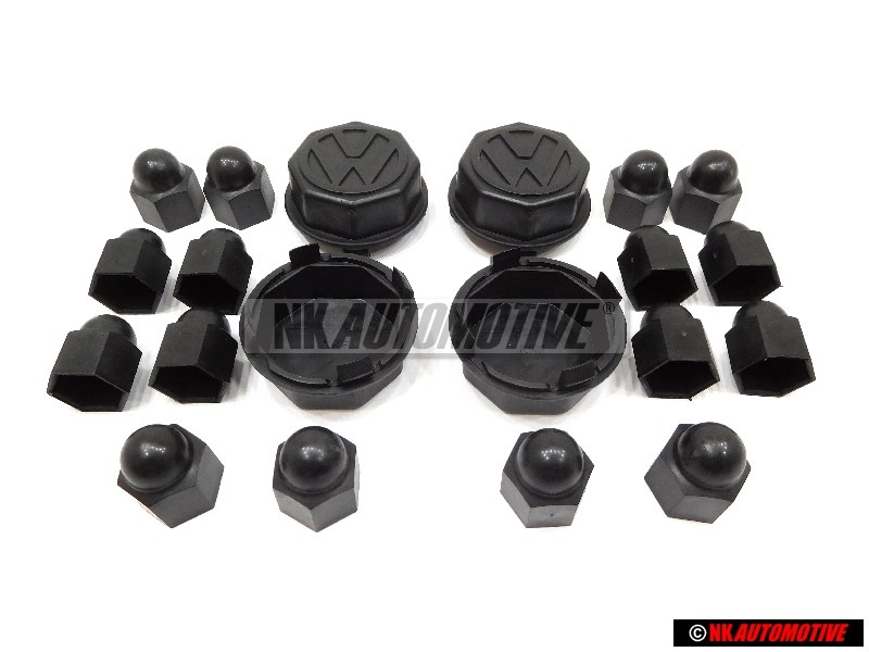 VW Original SET 4 Rollen Nabenkappen & Bolt Caps - Golf 1/2 Cabrio
