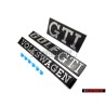 VW Original SET vorne hinten Embleme mit Clips - Golf 1 GTI