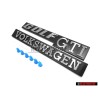 VW Original SET hintere Abzeichen Embleme mit Clips - Golf MK1 GTI