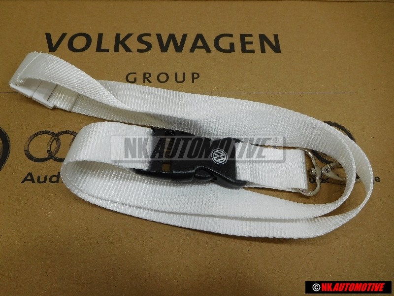 VW Original Schlüsselband Weiss - 000087610S 084