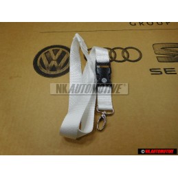 VW Original Schlüsselband Weiss - 000087610S 084