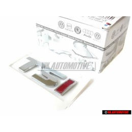 VW Original TSI Hinten Schriftzug Emblem Logo Chrom Rot - 5K0853675M GQF