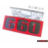 VW Original G60 Vorne Kühlergrill Emblem Schriftzug Schwarz Rot - 191853679G