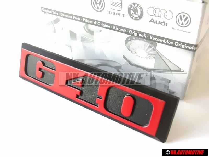 VW Original G40 Vorne Kühlergrill Emblem Schriftzug Rot - 871853679C