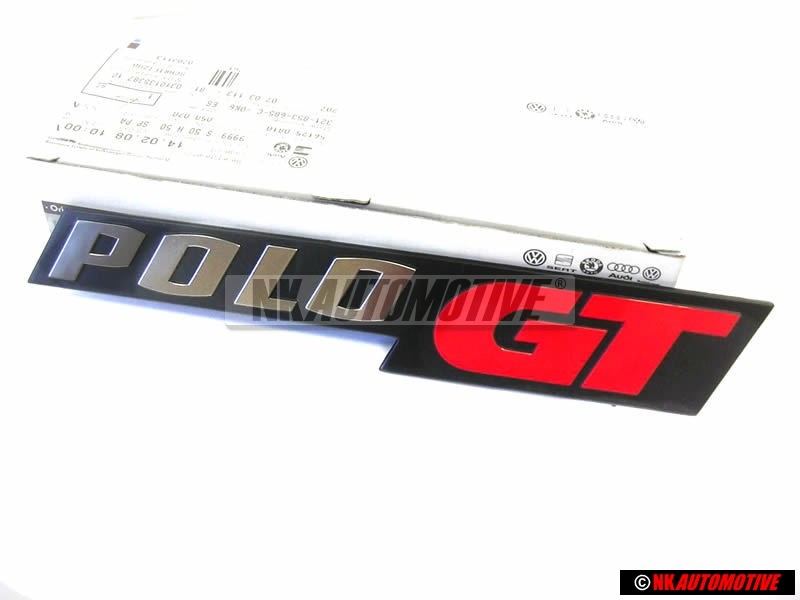 VW Original POLO GT Hinten Schriftzug Emblem Logo Rot - 861853750