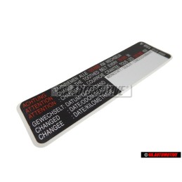 VW Original Kennschild - 059010158A