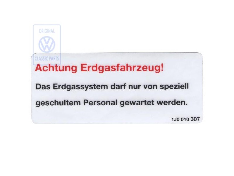 VW Original Hinweisschild - 1J0010307
