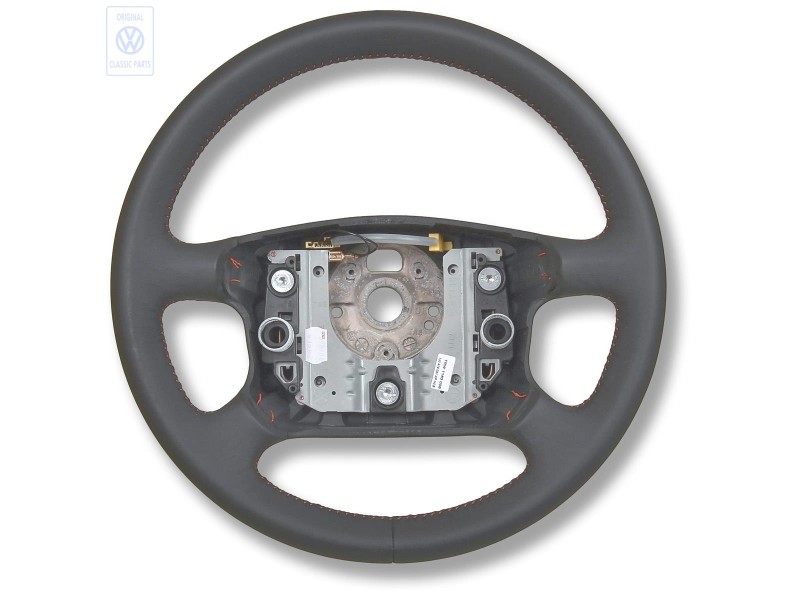 VW Original Lenkrad Leder Schwarz/Tropicorange - 1J0419091APHCB