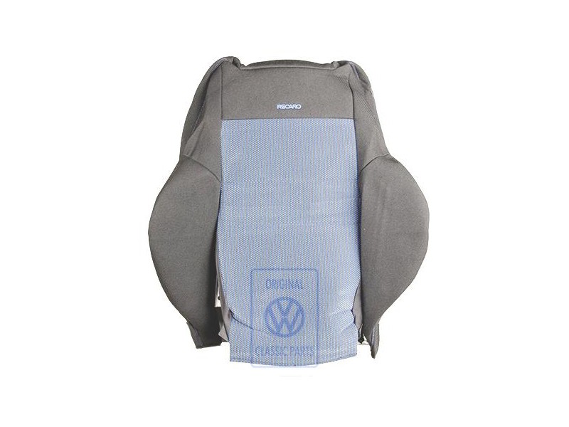 VW Original Lehnenbezug Stoff Mit Lehnentasche Blau/Schwarz - 1J0881805EQKMD