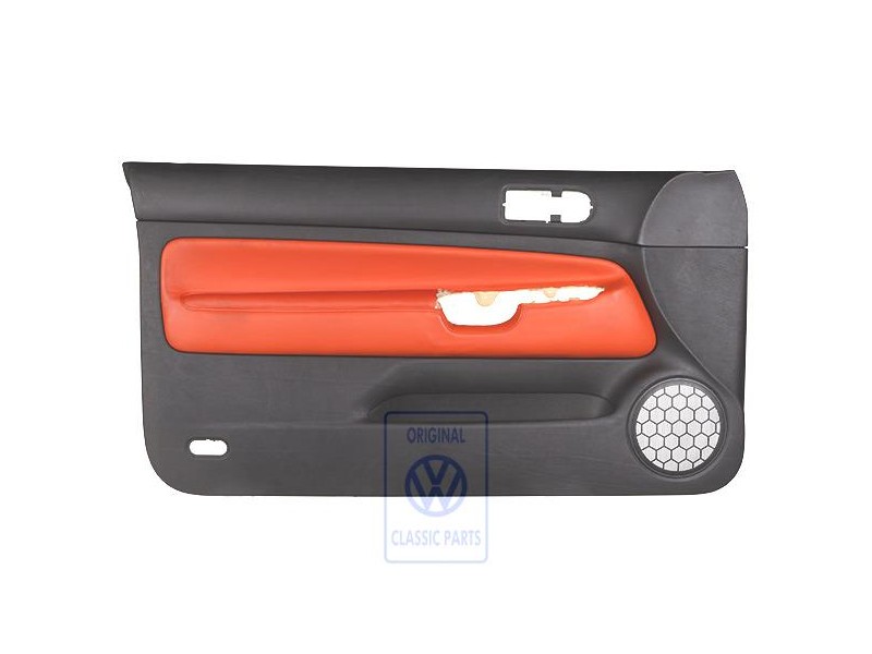 VW Original Türverkleidung Leder Schwarz/Tropicorange - 1J3867011CGGEB