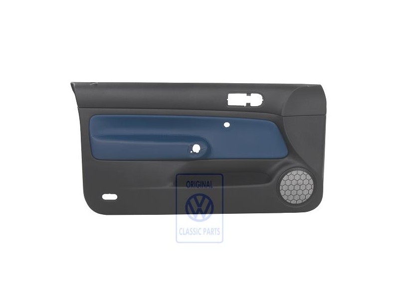 VW Original Türverkleidung (Leder) Schwarz/Jazzblue - 1J3867011DNHSE